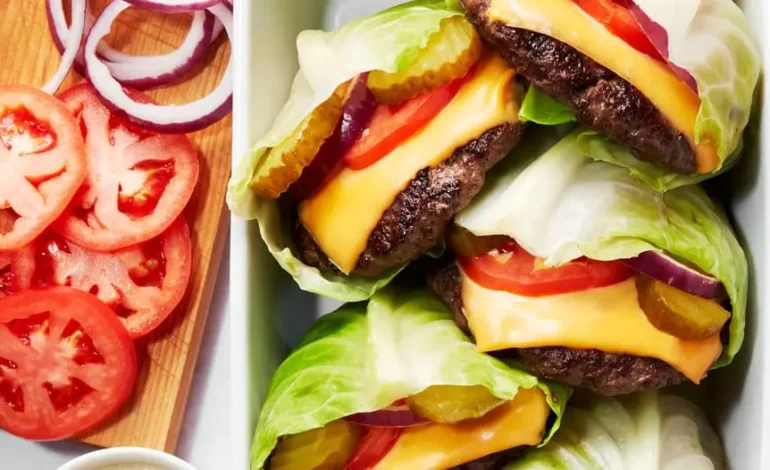 Keto Cabbage Burger Wrap Recipe