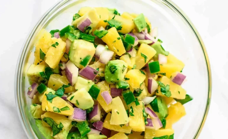 Pineapple & Avocado Salad (Cuban-Inspired with a West Indian Twist)