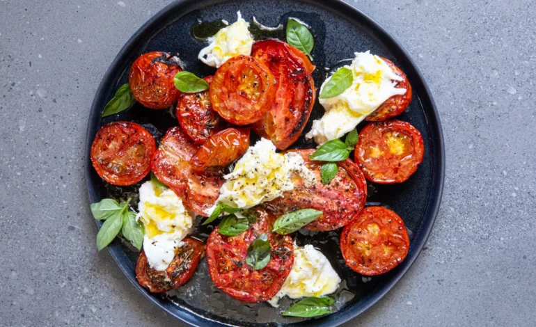 Roasted Tomato Caprese Salad