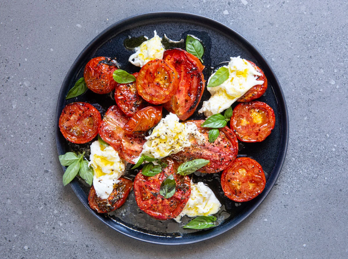 Roasted Tomato Caprese Salad