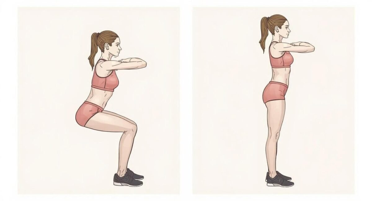 Chair squats build leg strength and muscles