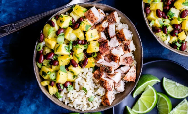 High-Protein Caribbean Bowl with Jerk Chicken