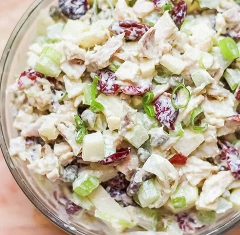 Orchard Crunch Chicken Salad with Creamy Lemon Dressing