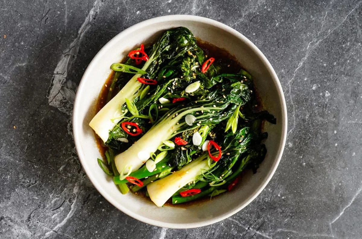 Garlic bok choy oyster sauce